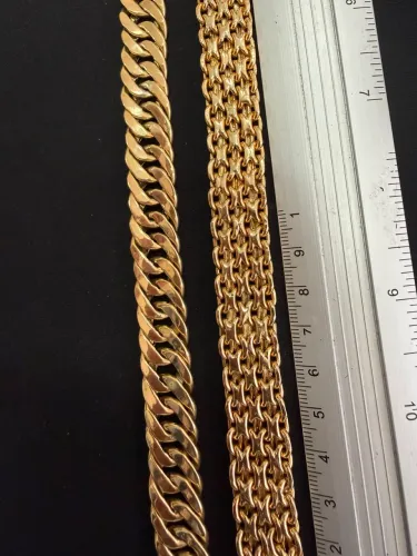 Pulseira Groumet 46.39g de ouro 18k procedência garantia eterna
