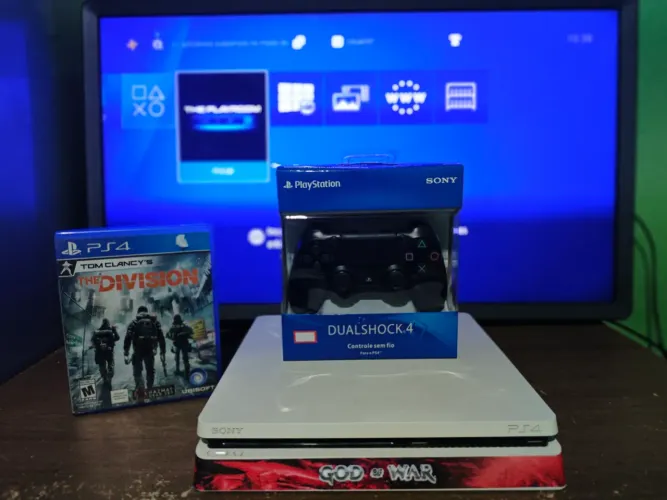 Ps4 Slim 1TB + 1 Controle + 1 Jogo