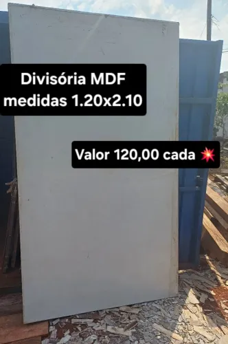 Divisórias MDF medidas 1.20x2.10