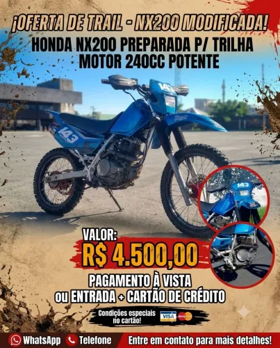 Moto para trilha NX200 240cc