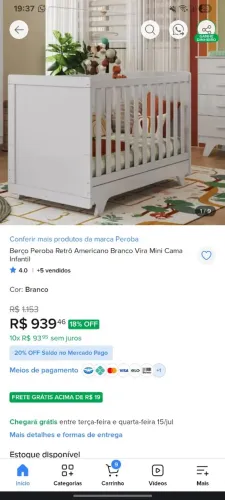 Berço americano retrô