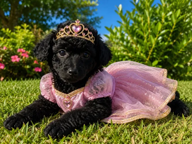 Filhotes de poodle fêmea preta toy! 