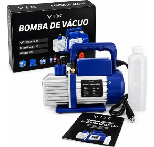 Bomba de Vácuo 3,6 CFM Bivolt - Vix Refrigeração | Novo de Fábrica