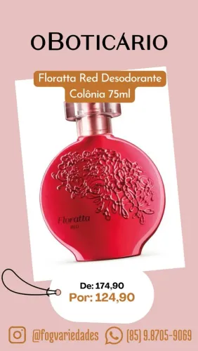 Floratta Red Desodorante Colônia 75ml