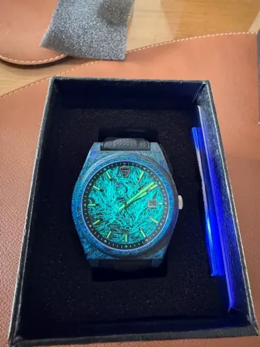 Relógio Automático Luminoso de Fibra de Carbono 40mm Luxuoso à Prova d'Água 100m