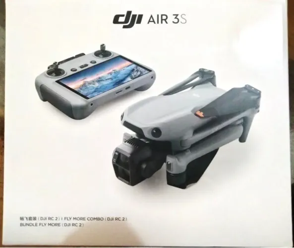 DJI AIR 3 S combo fly more RC2 TELA (NOVO) imagens aéreas profissionais 