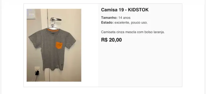 Camisas originais infantis