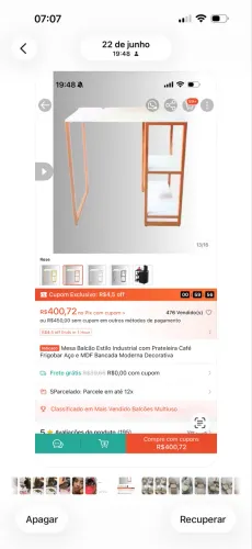 Aparador frigobar
