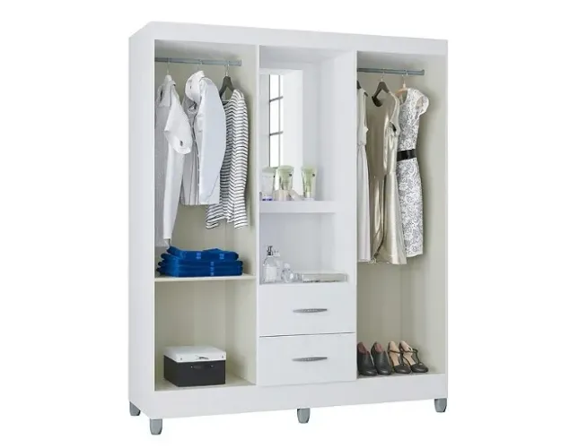 Roupeiro Cordoba 1.48cm 4 Portas - Poquema