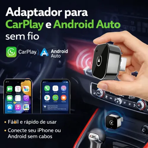 Adaptador Carplay e Android Auto 