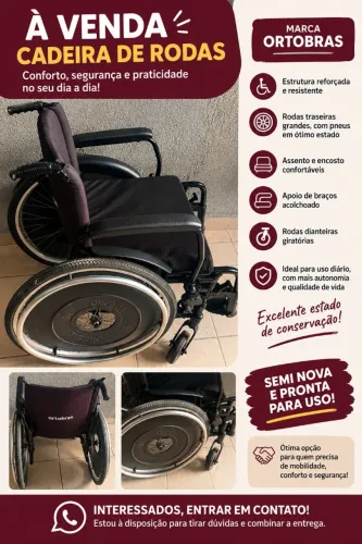 Cadeira usada dentro de casa e durante poucos dias