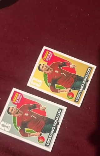 Figurinha Cristiano Ronaldo Legend EXTRA OURO + PRATA