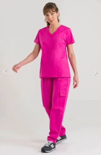 Scrub feminino modelo New Basic - cor Pink - Tam GG - Dra Cherie