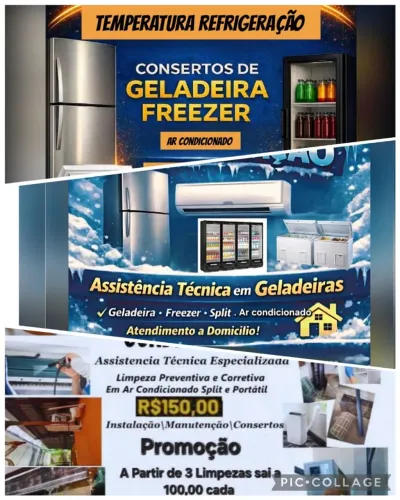 Eficiência qualidade e garantia consertos em geladeiras freezer e ar condicionado 