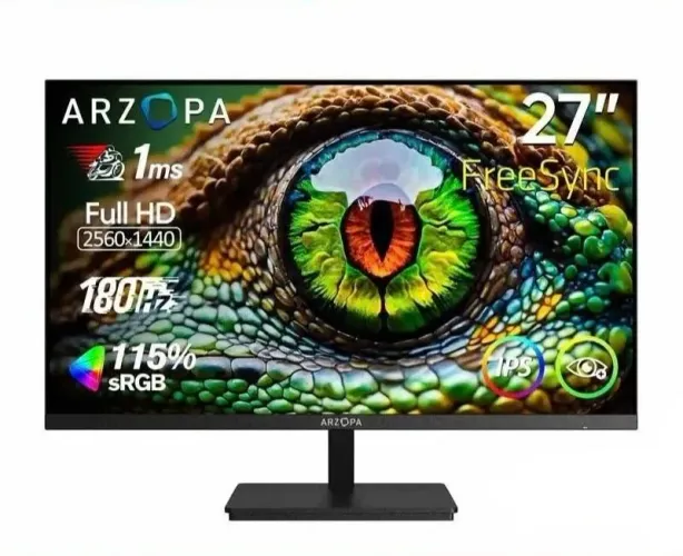 Monitor ARZOPA M1RC QHD ELED 2K 27 polegadas Pc monitor para computador 