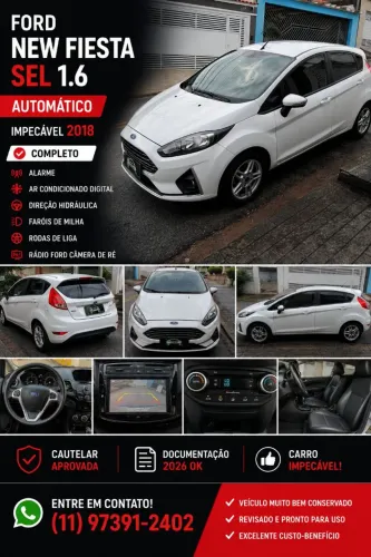 Ford Fiesta SEL 1.6 16V Flex Aut. 5P 2018