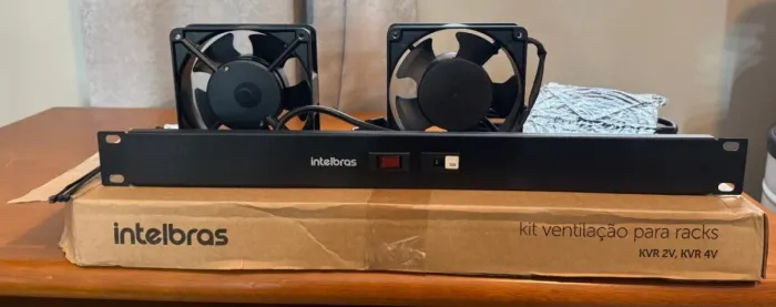 Kit de Ventilação para Rack - Modelo Intelbras KVR2V com 2 Ventiladores