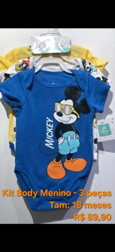 Kit body menino Disney Baby 3 peças novo. 