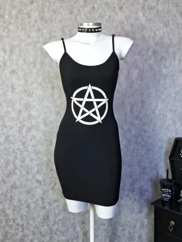 Vestido Pentagrama - leia a descrição - gotico goth rock bruxa aesthetic