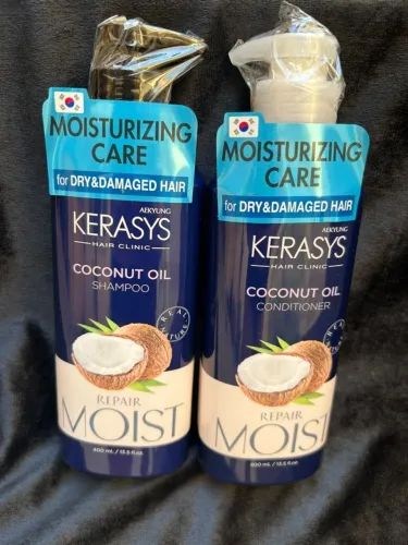 kerasys - coconut oil - shampoo 400ml e condicionador 400ml
