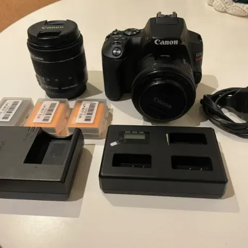 Canon Sl3, estado de nova + 50mm STM + 18-55mm + 4 baterias + 2 carreg + alça e acessório