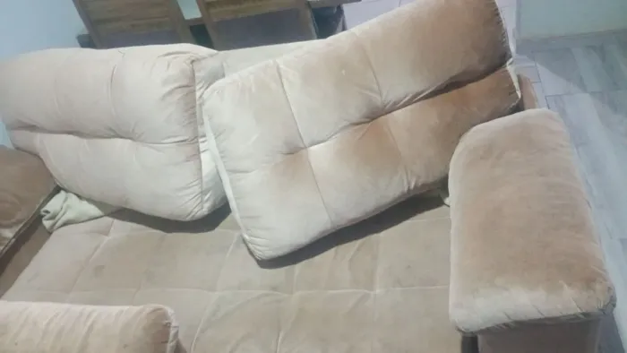 troca sofá 3 e 2 lugares por menor reclinável