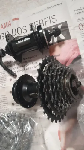 Pecas de bicicleta kit cubos catraca corrente