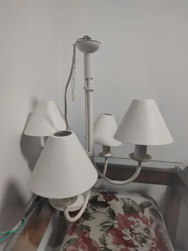 Lustre Branco 4 luzes