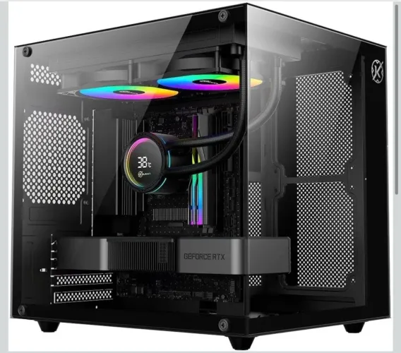 Gabinete Gamer Aquário, M-atx, Frontal e Lateral em Vidro Temperado, Sem Fan