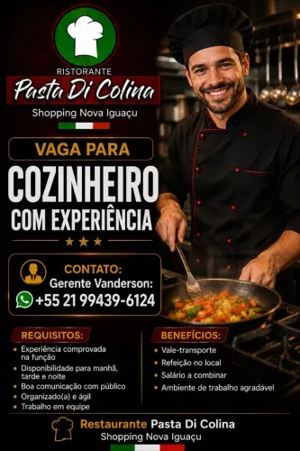 Cozinheiro com Experiência 