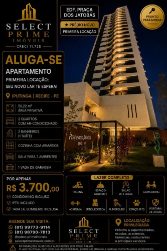 Apartamento Novo | Primeira Locação | 2 Quartos | Lazer Completo | Edf. Praça dos Jatobás