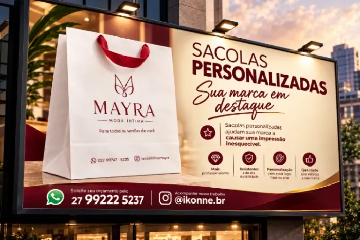 Bolsa de Papel Personalizada - Ikonne *