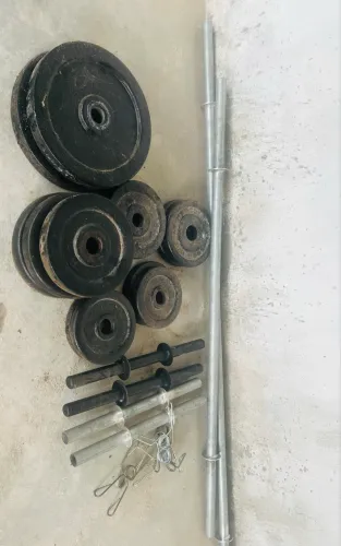 Kit musculação | Barras halteres 60kg
