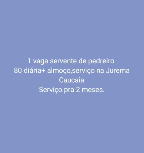 1 VAGA SERVENTE