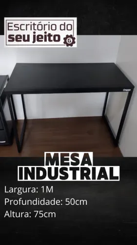 Mesa para Computador Reforçada 1m NOVA Estilo Industrial Multiuso de Notebook Estudo GAMER
