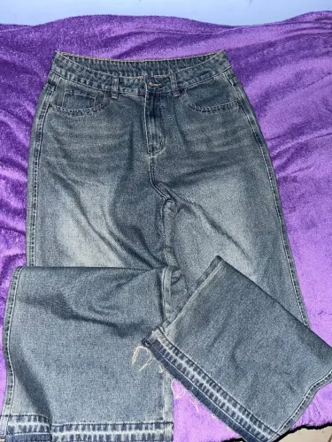 Calça Denim Fashionable DAZY<br>Feminina, Denim Folgado