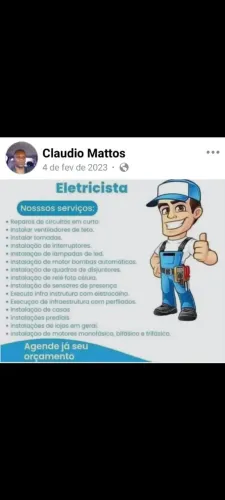 Eletricista residencial, predial,reparos, etc.