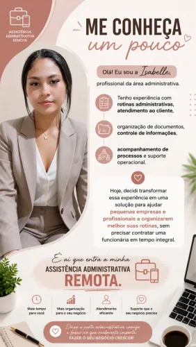 Assistente Administrativa Remota | Apoio Administrativo para Empresas