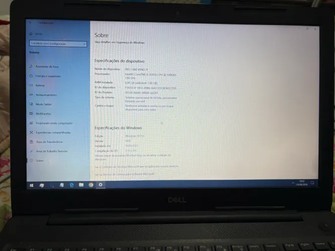 Dell Vostro Intel Core i5 SSD de 480GB e vídeo Intel UHD 620