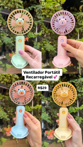 Ventilador Portátil Recarregável