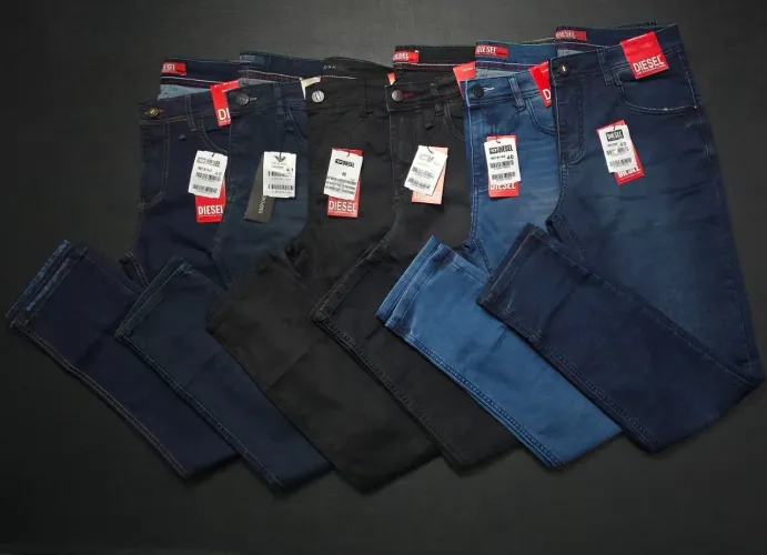 Calça jeans skinny Premium, padrão luxo 