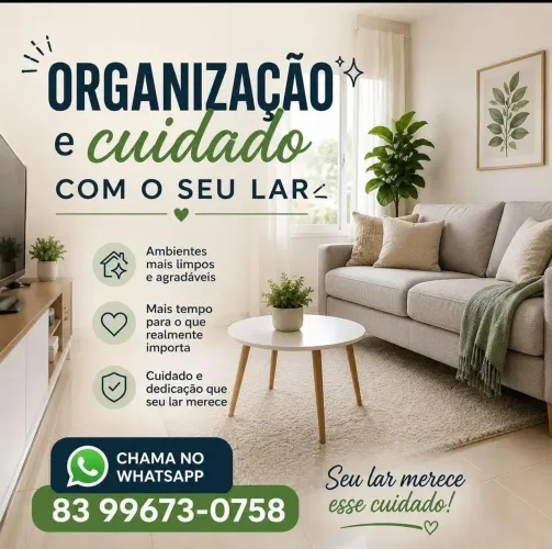 ? AJUDA COM ORGANIZAÇÃO E CUIDADOS COM O LAR