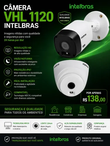 Câmera intelbras 20 MT