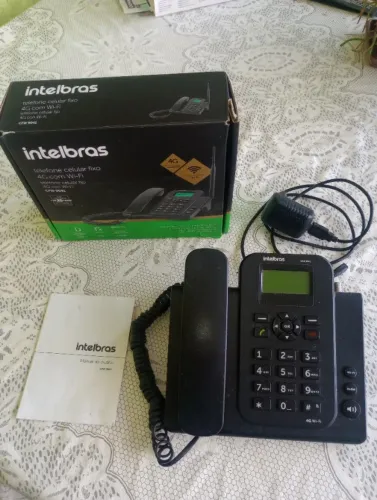 Telefone rural de mesa 4g com cabo e antena