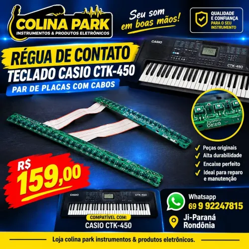Régua de Contato Teclado Casio CTK 450