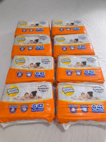 Vendo 8 fraldas pompom g 42 um cada pacote