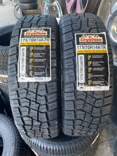 Par de pneus 175/70/14 modelo atr (remolde Crystone)