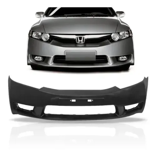 Parachoque Dianteiro Honda New Civic 2009 à 2011 - Preto Liso - DTS
