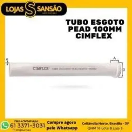 Tubo Esgoto 100 MM Cimflex
