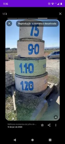 Manilha  tubo poste de concreto canaleta 